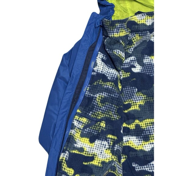 NEW Eddie Bauer Boys Small 7/8 Lone Peak 3-in-1 Jacket Fleece Lined Blue Camo - Picture 8 of 10
